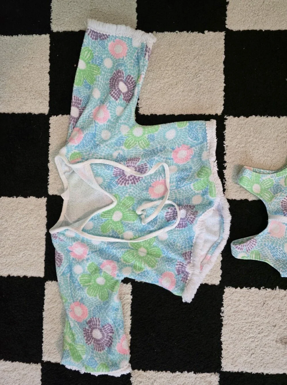Carter's Pastel Floral Hooded One-Piece Romper in Green Blue Pink Purple